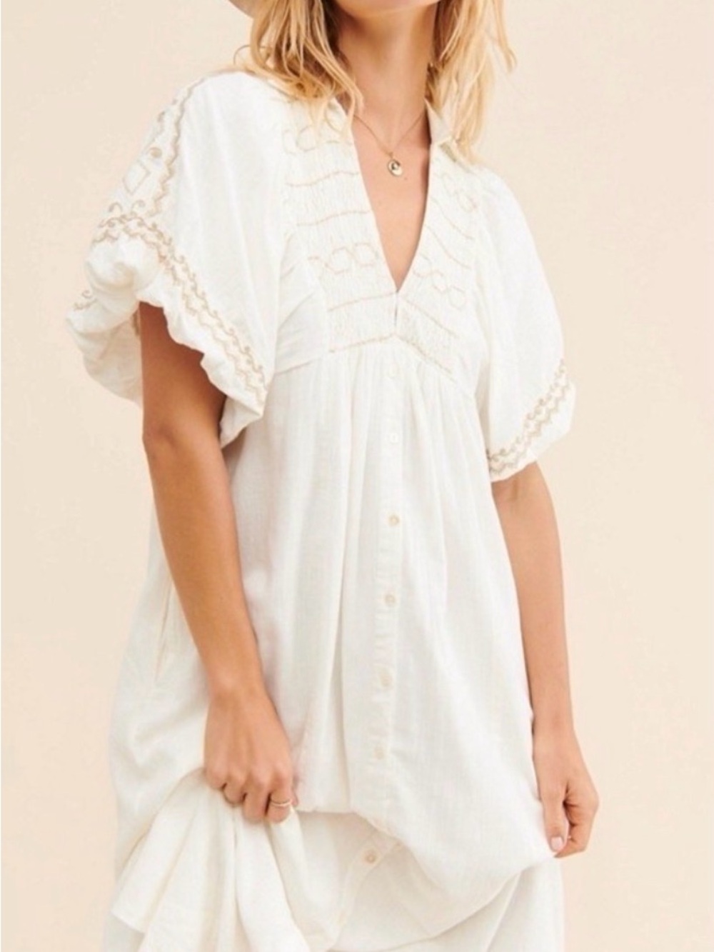 Free People Samantha Maxi Button Down Dress